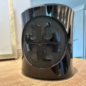 Tory Burch Black Lucite Cuff Bracelet